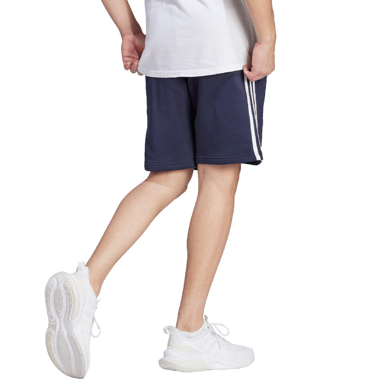 Pantalones cortos para hombre adidas Essentials Fleece 3-Stripes Shorts 2/7