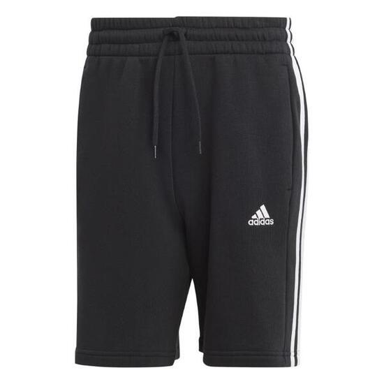 Short homme adidas Fleece 3-Stripes en coton d'entraînement noir