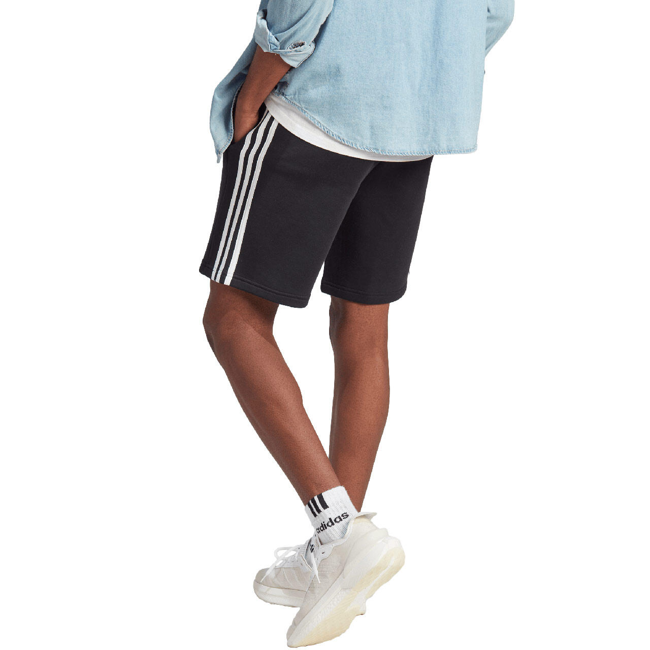 Pantaloncini da uomo adidas Essentials Fleece 3-Stripes 2/7