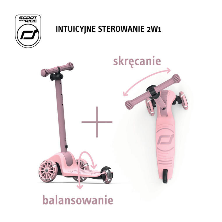 Trottinette highwaykick 3 s led rose Scoot and ride 6/7