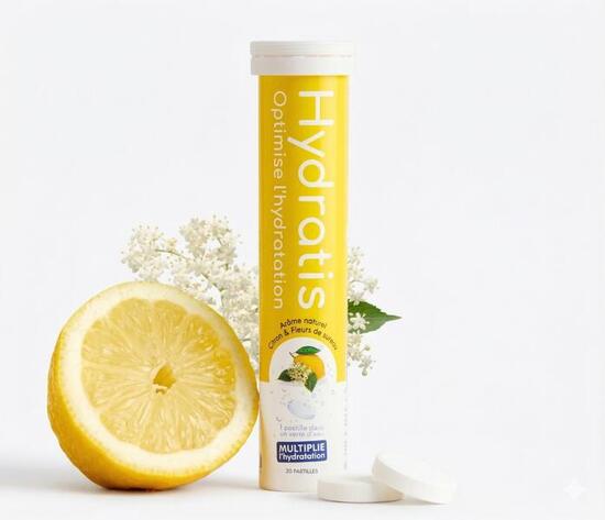 Boisson avec Électrolytes - Formule Isotonique - Citron & Sureau - 20 pastilles