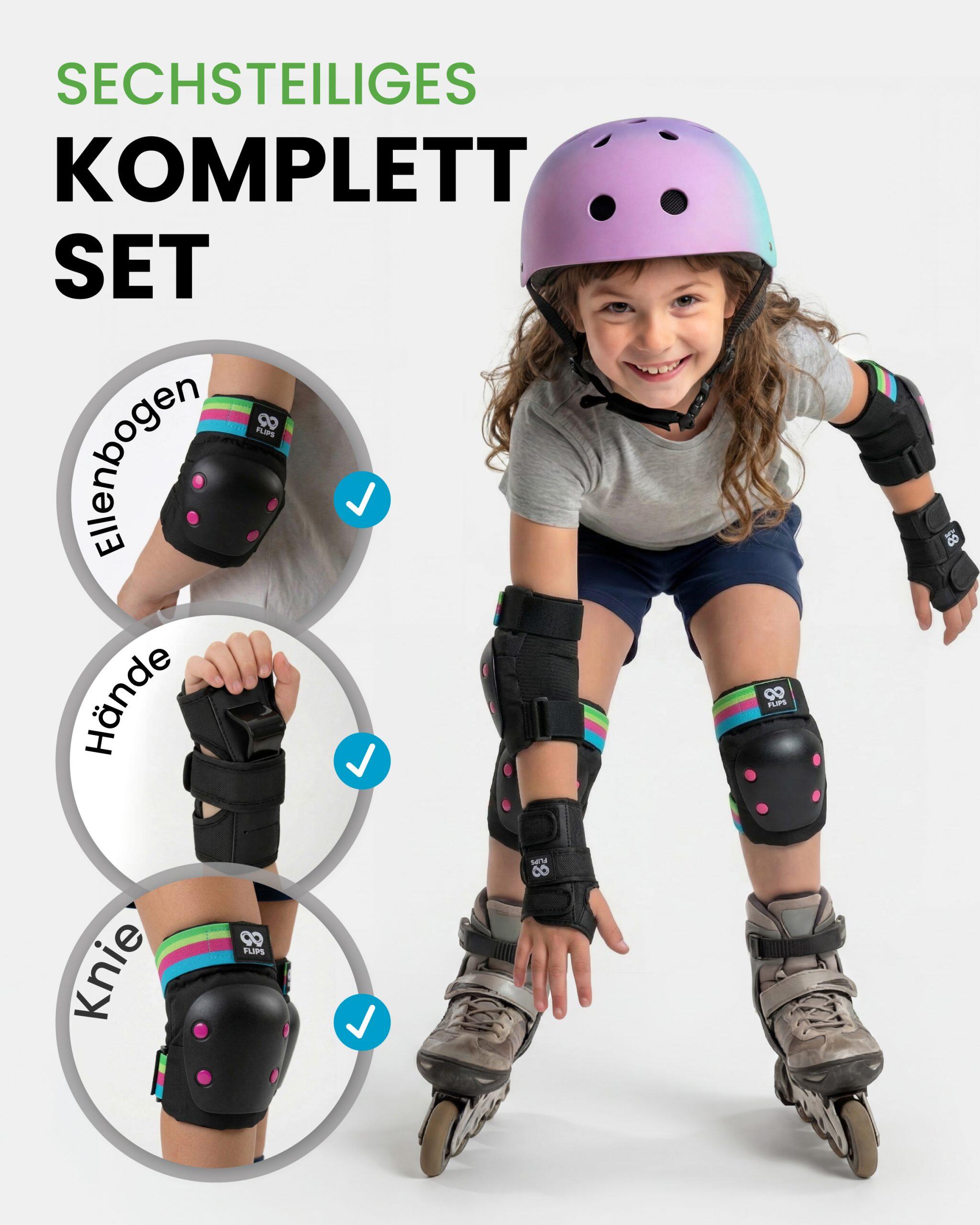 Protecciones Patines Niña - Rodilleras y Coderas 3-12, Protectores Niño skate 7/7