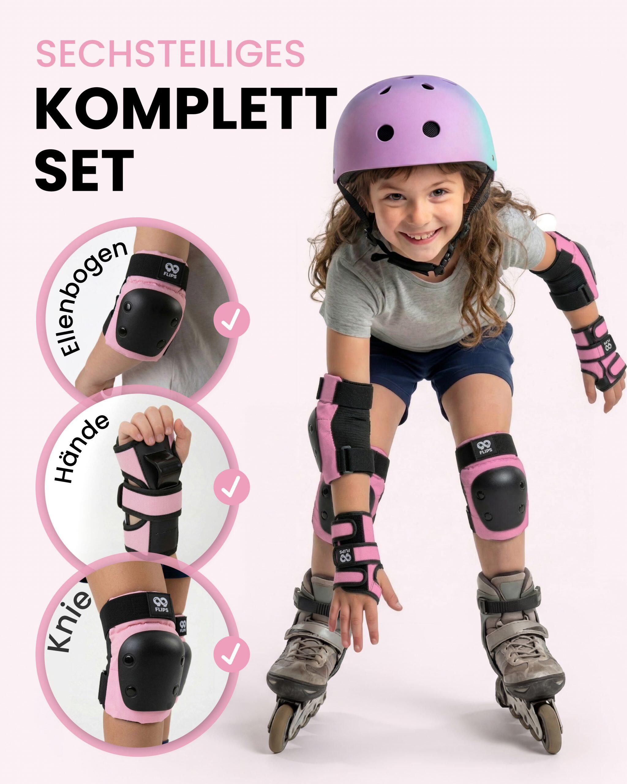 Protecciones Patines Niña - Rodilleras y Coderas 3-12, Protectores Niño skate 7/7
