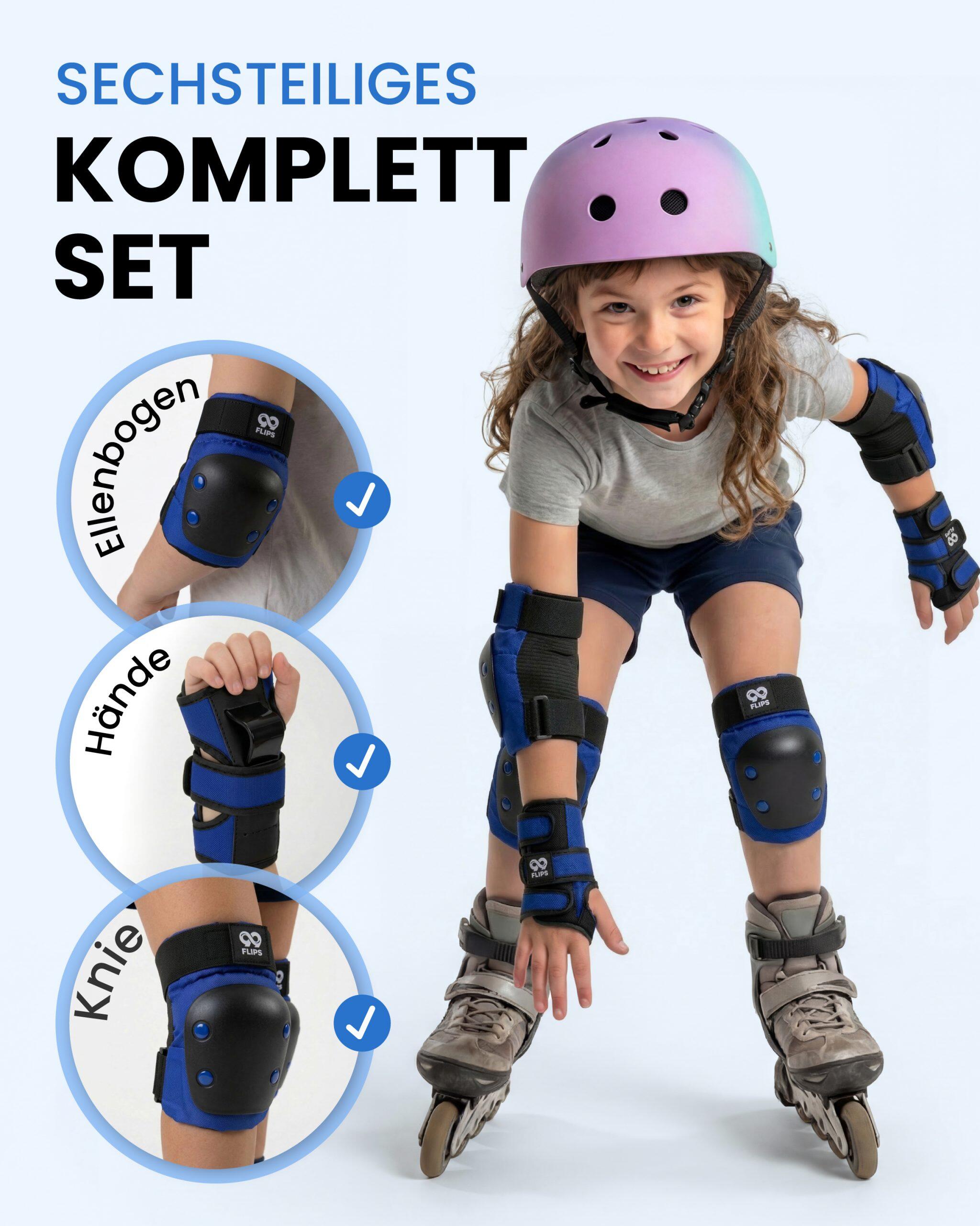 Protezioni Pattini Bambina Ginocchiera Bambini - Set Protezione Skateboard 3-12 7/7