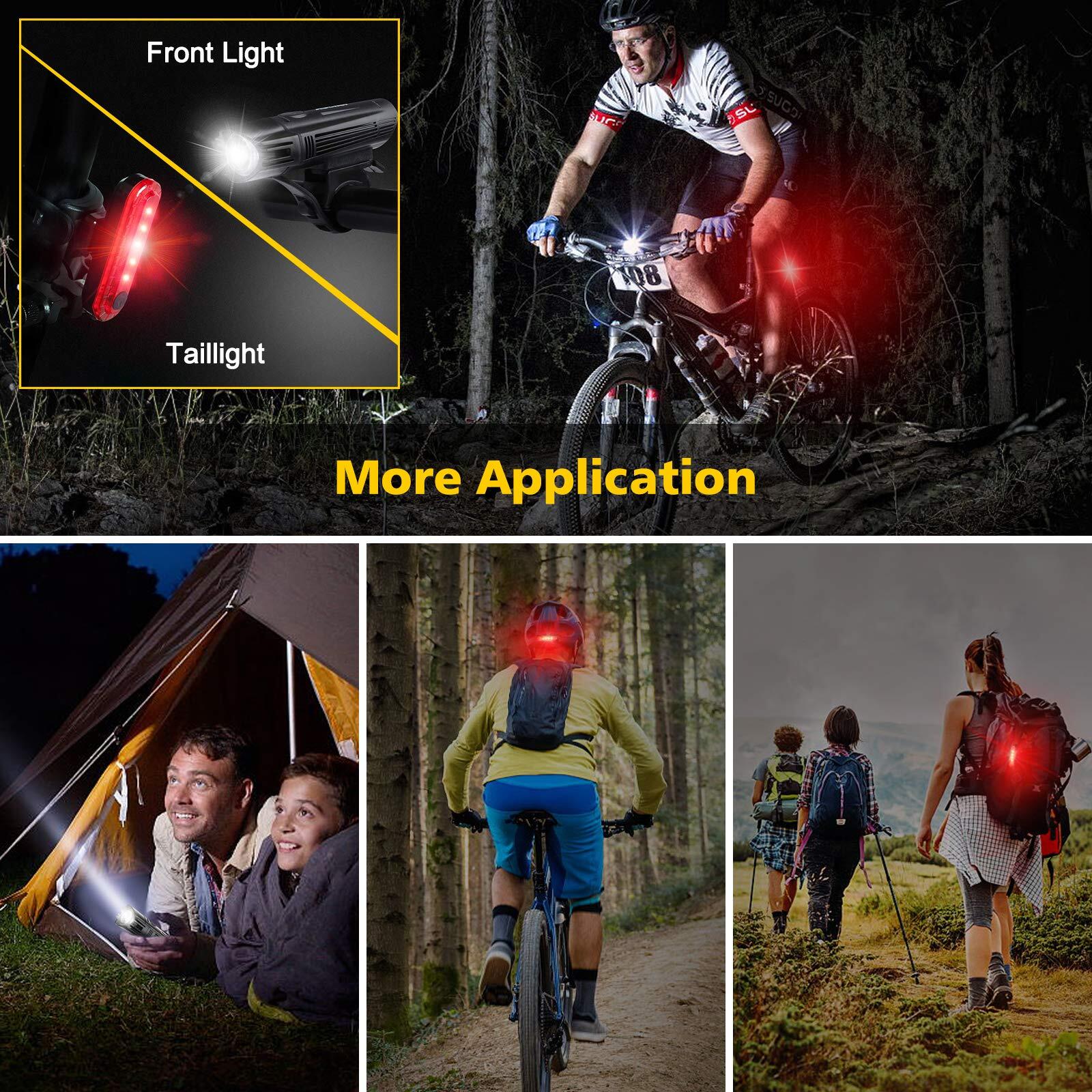 Fietsverlichting set LED USB oplaadbaar – krachtige koplamp + achterlicht 6/7