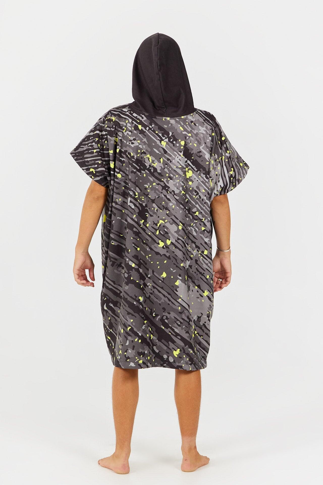 Poncho de surf para adulto - Serie Sport - Amarillo 3/4