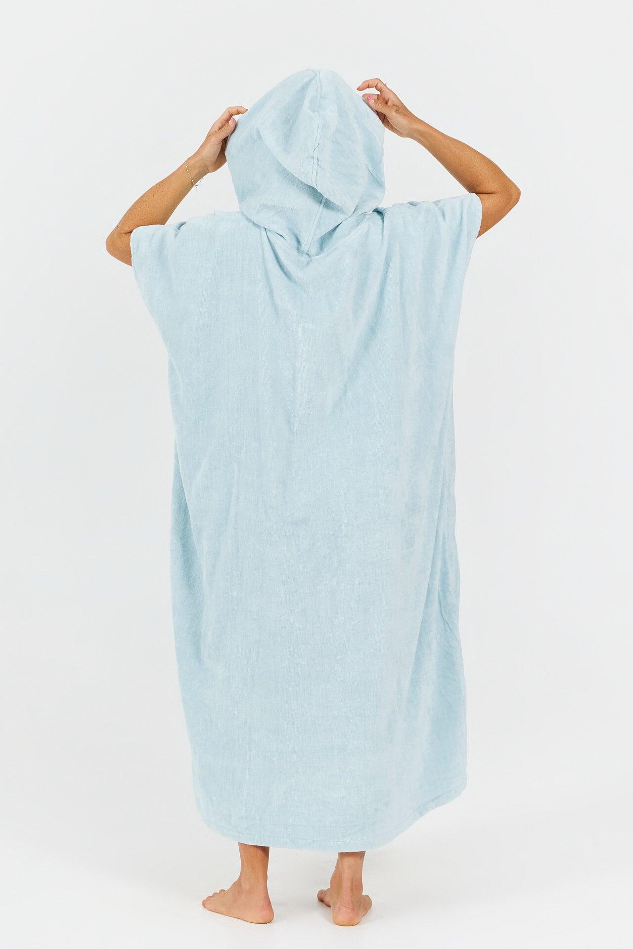 Surf Poncho für Erwachsene - Logo - Blau 3/4