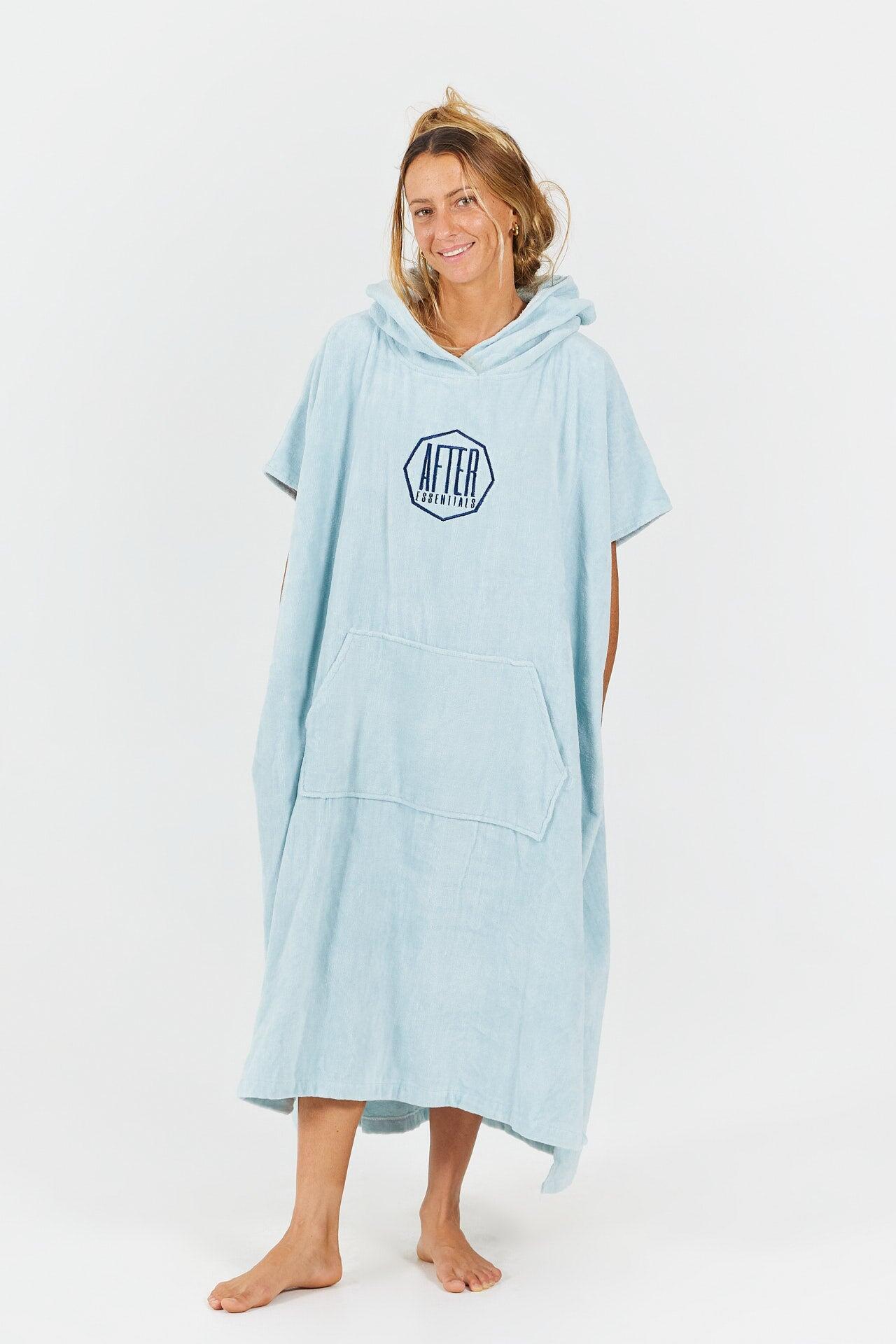 Surf Poncho für Erwachsene - Logo - Blau 2/4