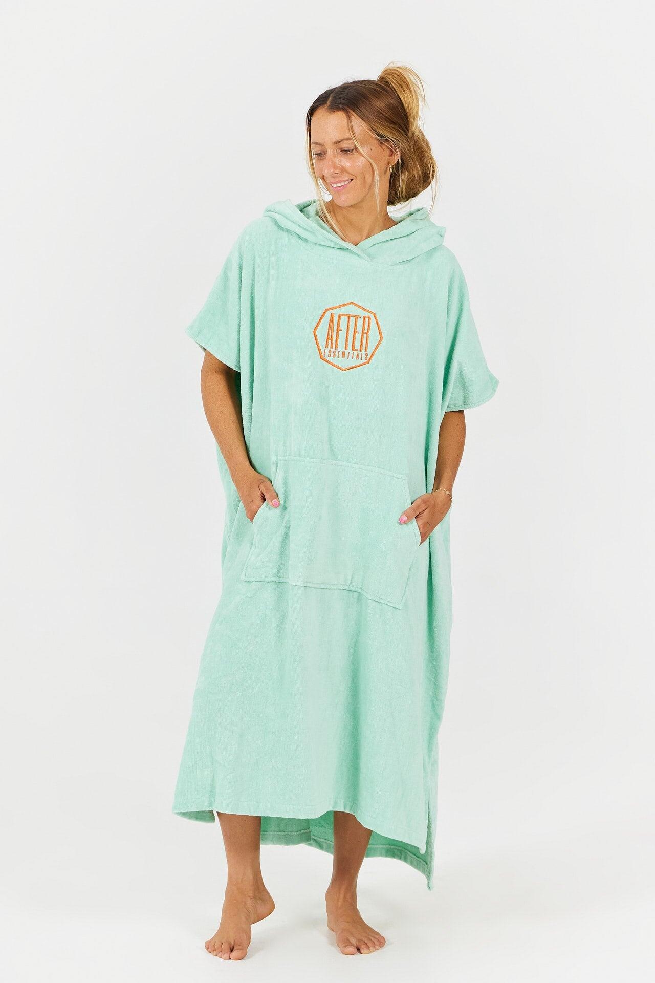 Surf Poncho für Erwachsene - Logo - Grün 2/4