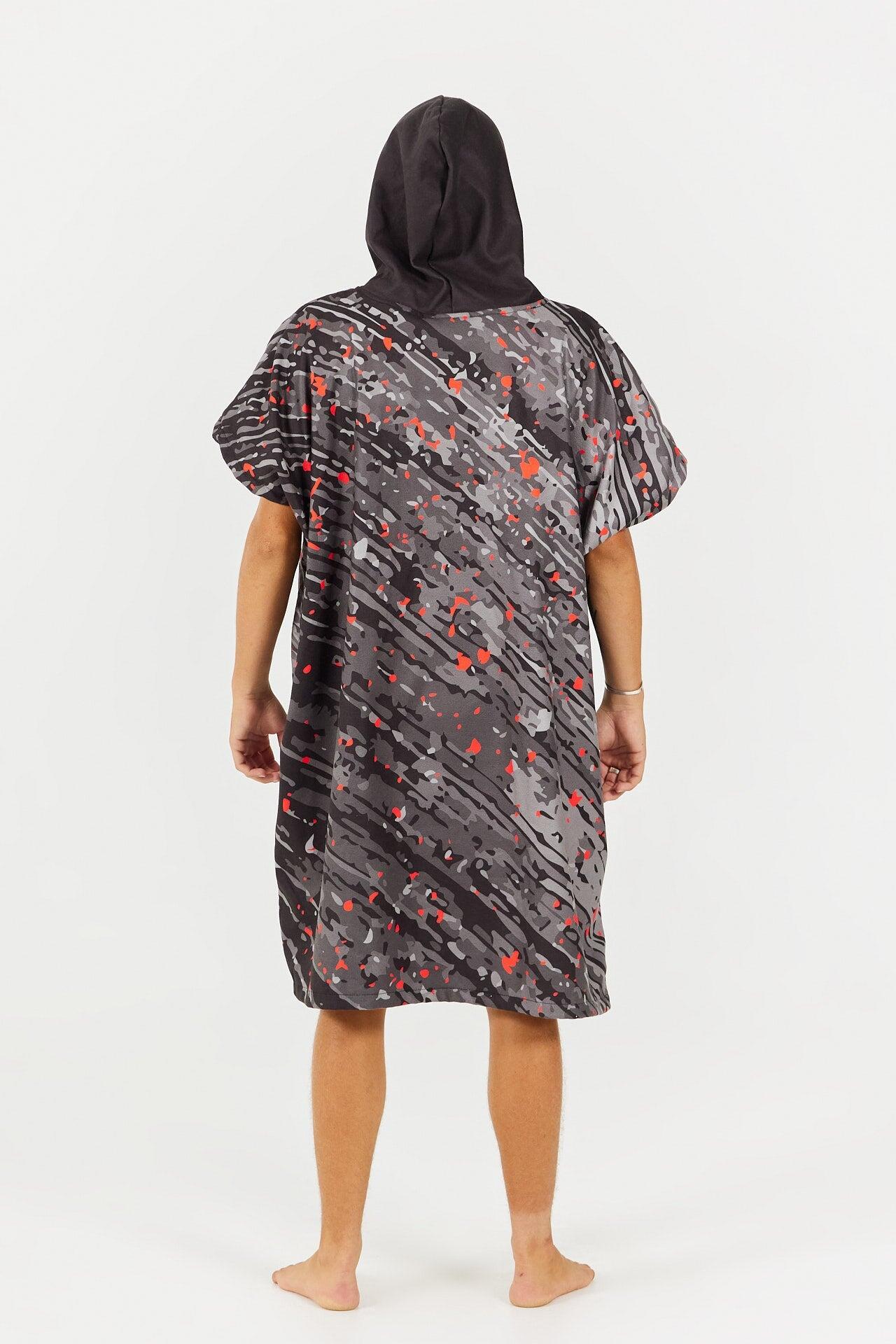 Poncho de surf para adulto - Serie Sport - Rojo 3/4