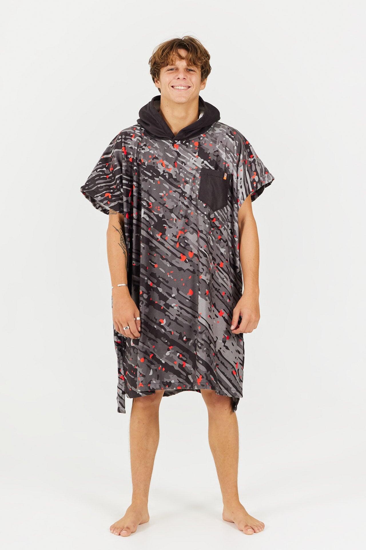 Poncho de surf para adulto - Serie Sport - Rojo 2/4
