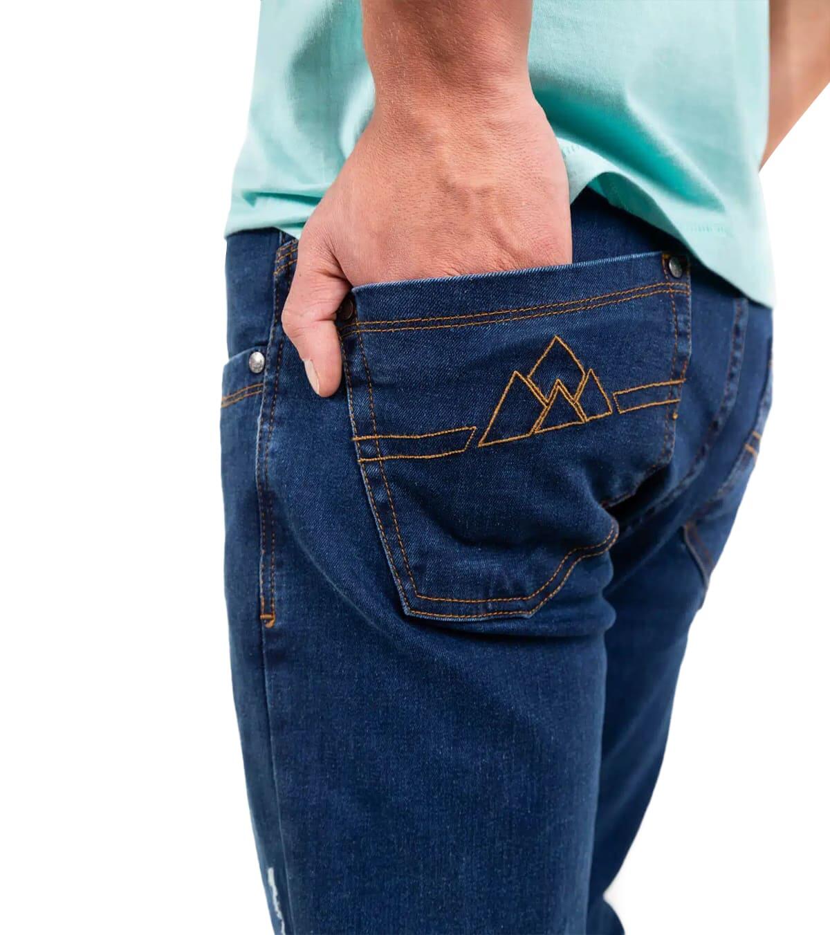 Calças Jeans De Escalada Navajo Homem Elásticas, Resistentes E Leves 3/4