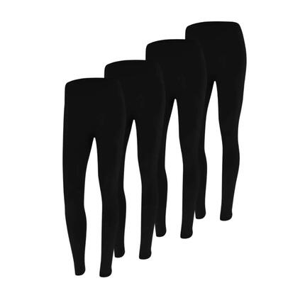 Leggings thermiques noirs pour femmes (lot de 4)