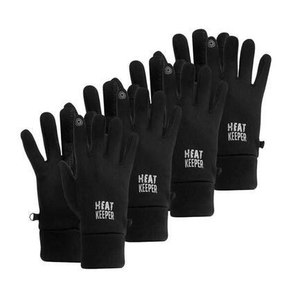 Heatkeeper - Gants de sport thermiques pour hommes - Noir - 4 paires