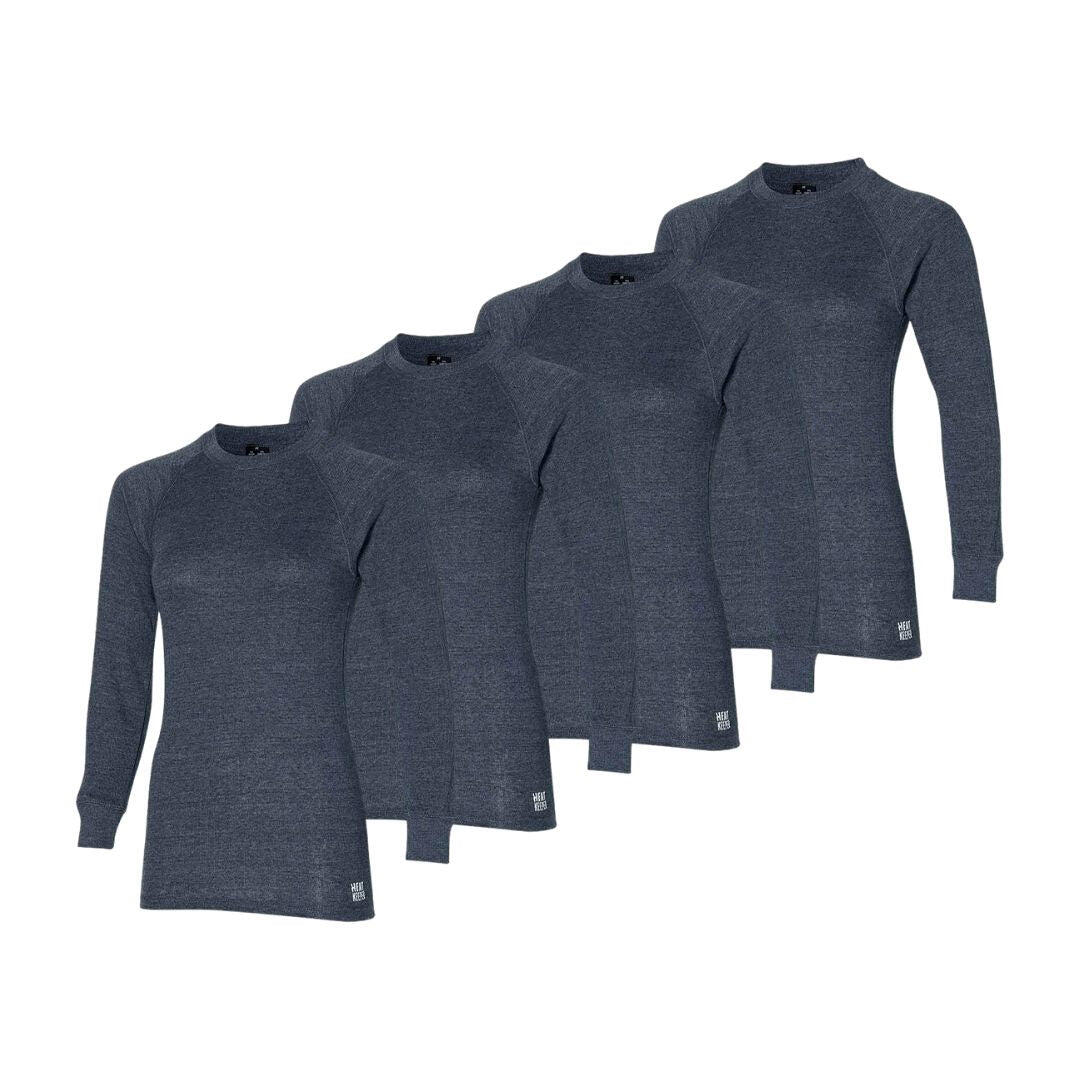 Thermo kleding set shirt en broek zwart melange heren maat m