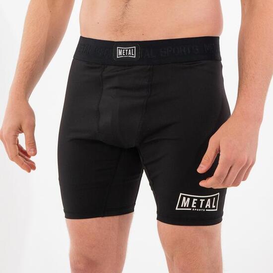 Short compression Metal Boxe Noir L