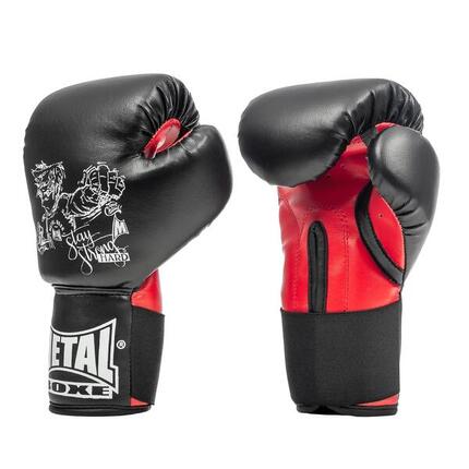 Gants boxe enfant Metal Boxe Noir Rouge 6 oz