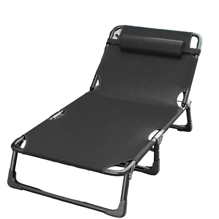Flat-style sun lounge bed with adjustable recline