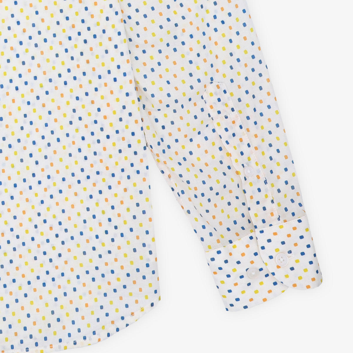 Camicia a maniche lunghe stampata in cotone multicolore 4/4