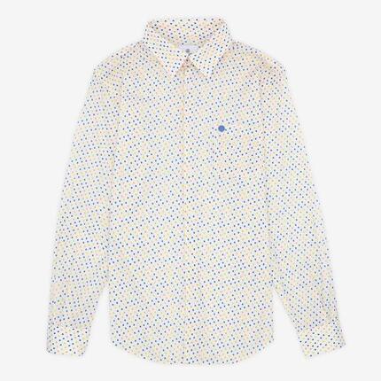 Chemise manches longues imprimée en coton multicolore