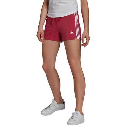 Short femme adidas en coton d'entraînement bordeaux