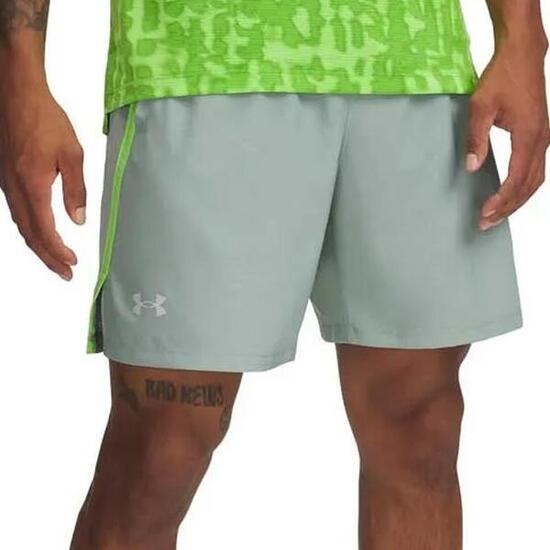 Short de Sport Vert Homme Under Armour Launch 7