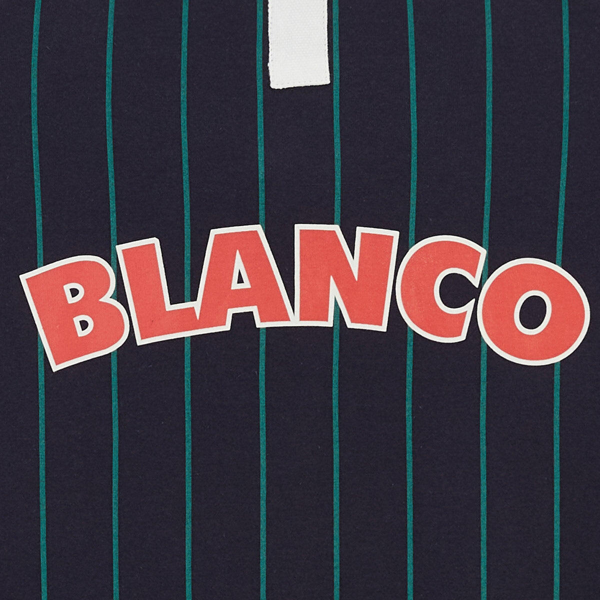 Polo de manga corta de jersey de algodón a rayas azul marino y verde 6/6