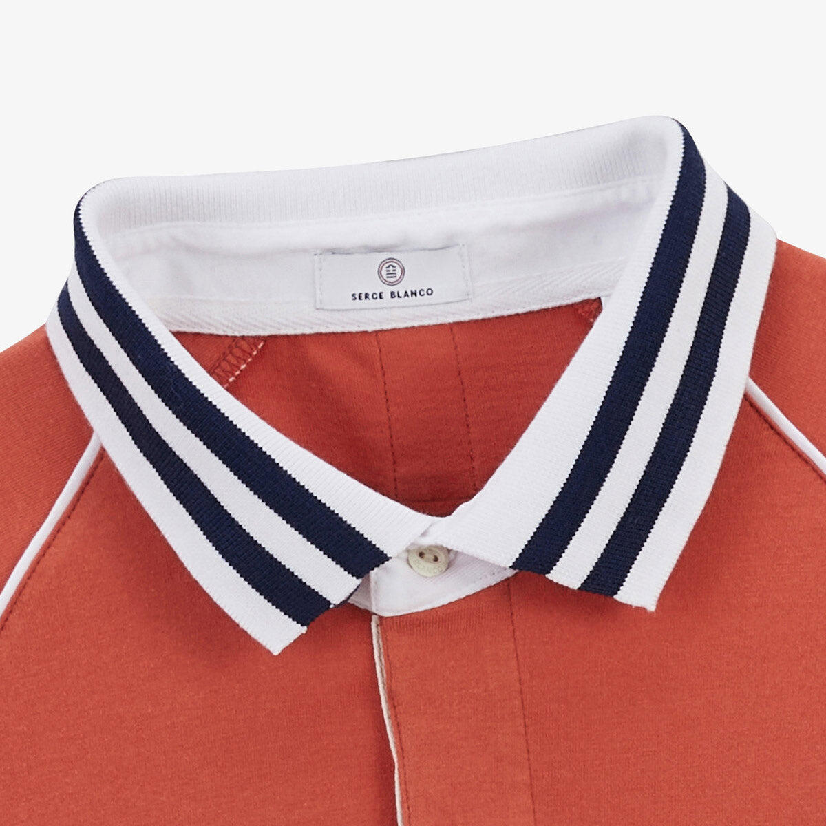Maglia da rugby con maniche raglan in cotone arancione ruggine 4/5