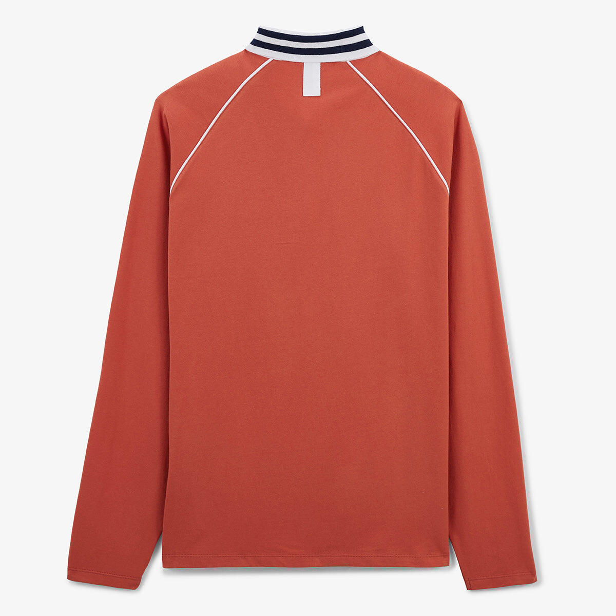 Maglia da rugby con maniche raglan in cotone arancione ruggine 3/5