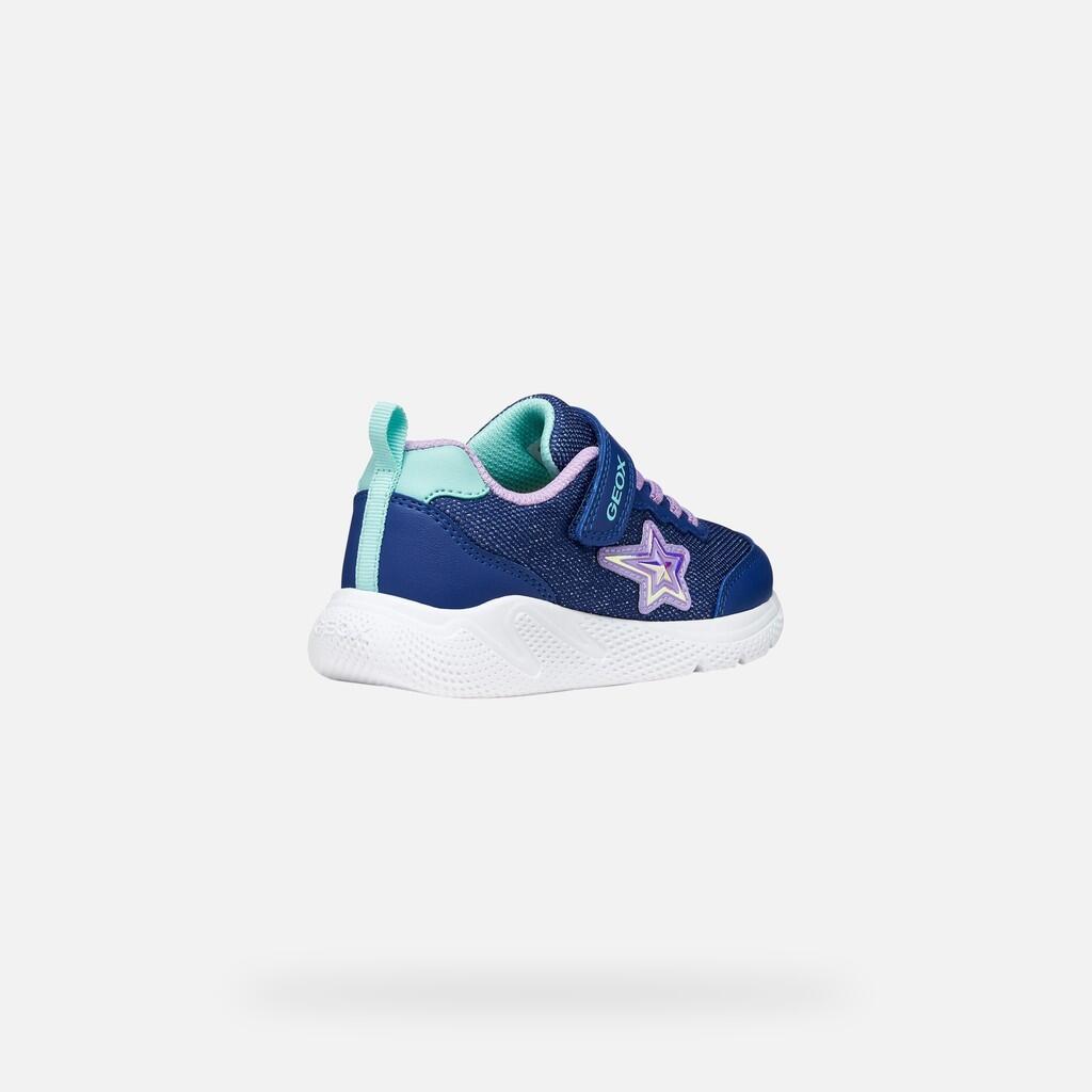 Baskets Fille J SPRINTYE GIRL Bleu/Lilas 6/7