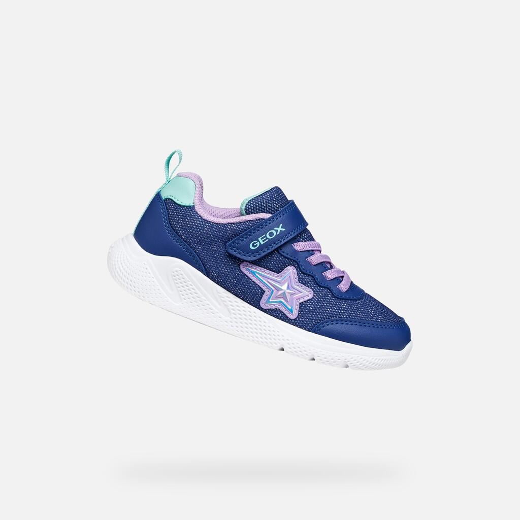 bleu / lilas rose