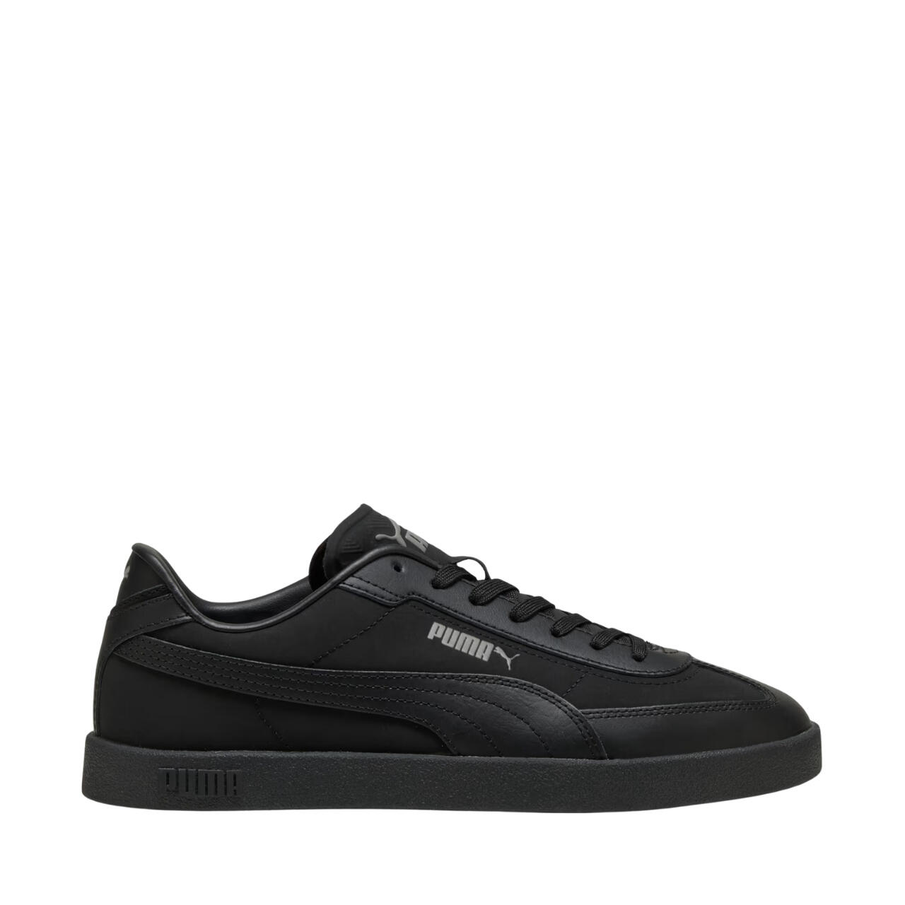 Puma Club II Era L pantofi din piele negru, talpă SoftFoam+, șireturi