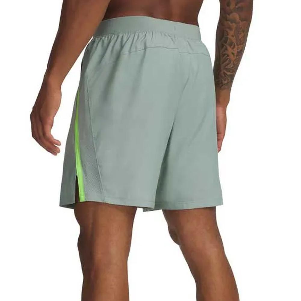Pantalones Cortos Deportivos Verdes para Hombre Under Armour Launch 7 2/2