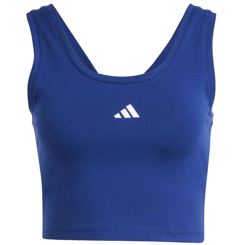 adidas Essentials Small Logo női pamut tank top, kék