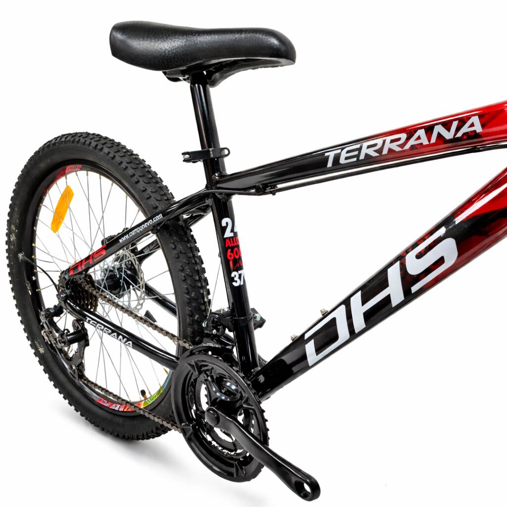 Kids Bike DHS Terrana 2423 – 24 Zoll, Modell 2026, Rot-Schwarz 4/7