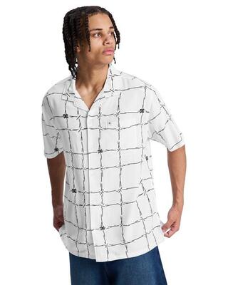 Overhemd met korte mouwen wired resort grau heren