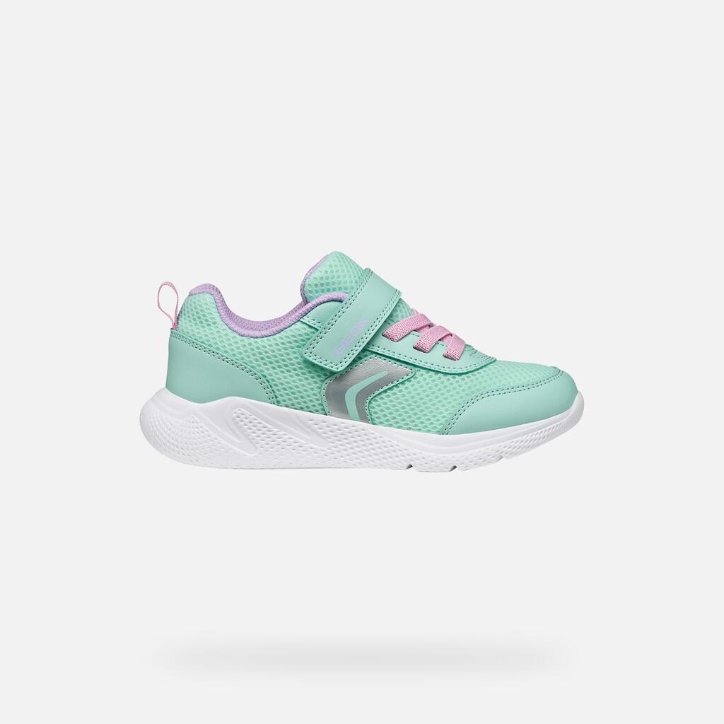 Baskets Fille J SPRINTYE GIRL Bleu Eau/Rose 2/7