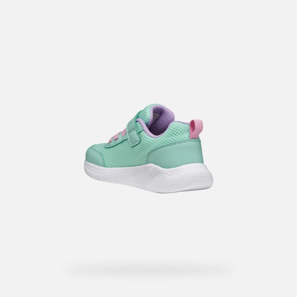 Baskets Fille J SPRINTYE GIRL Bleu Eau/Rose 5/7