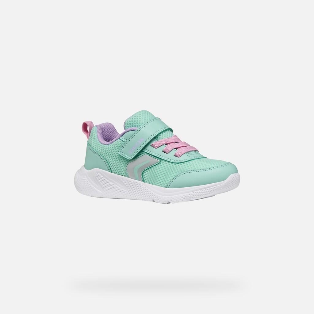 Baskets Fille J SPRINTYE GIRL Bleu Eau/Rose 4/7