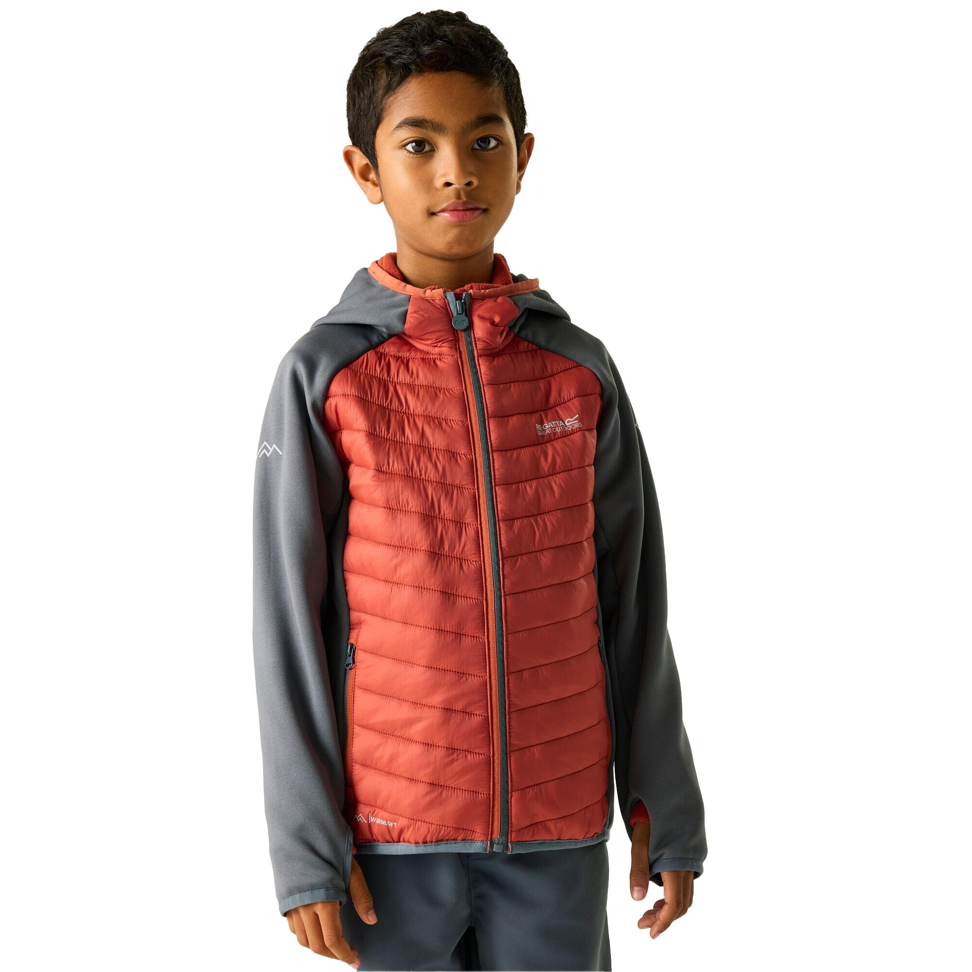 Veste Matelassée ANDRESON Enfant (Orage Foncé / Brique) 4/5