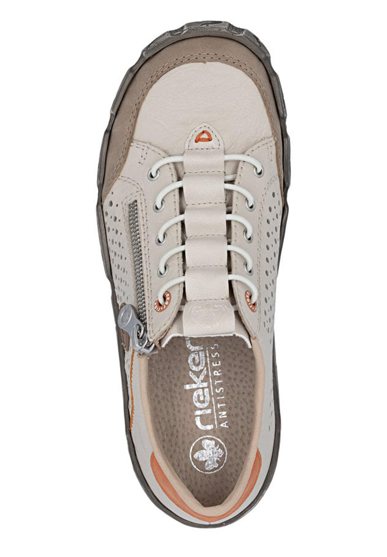 Rieker Damen Slipper Slipper Freizeit bequem Memory-Foam L0355-61  Beige 5/5