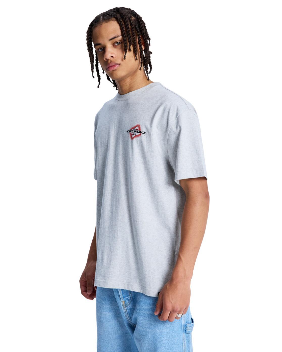 T-shirt met korte mouwen BLUR MARK Grau Heren 3/4