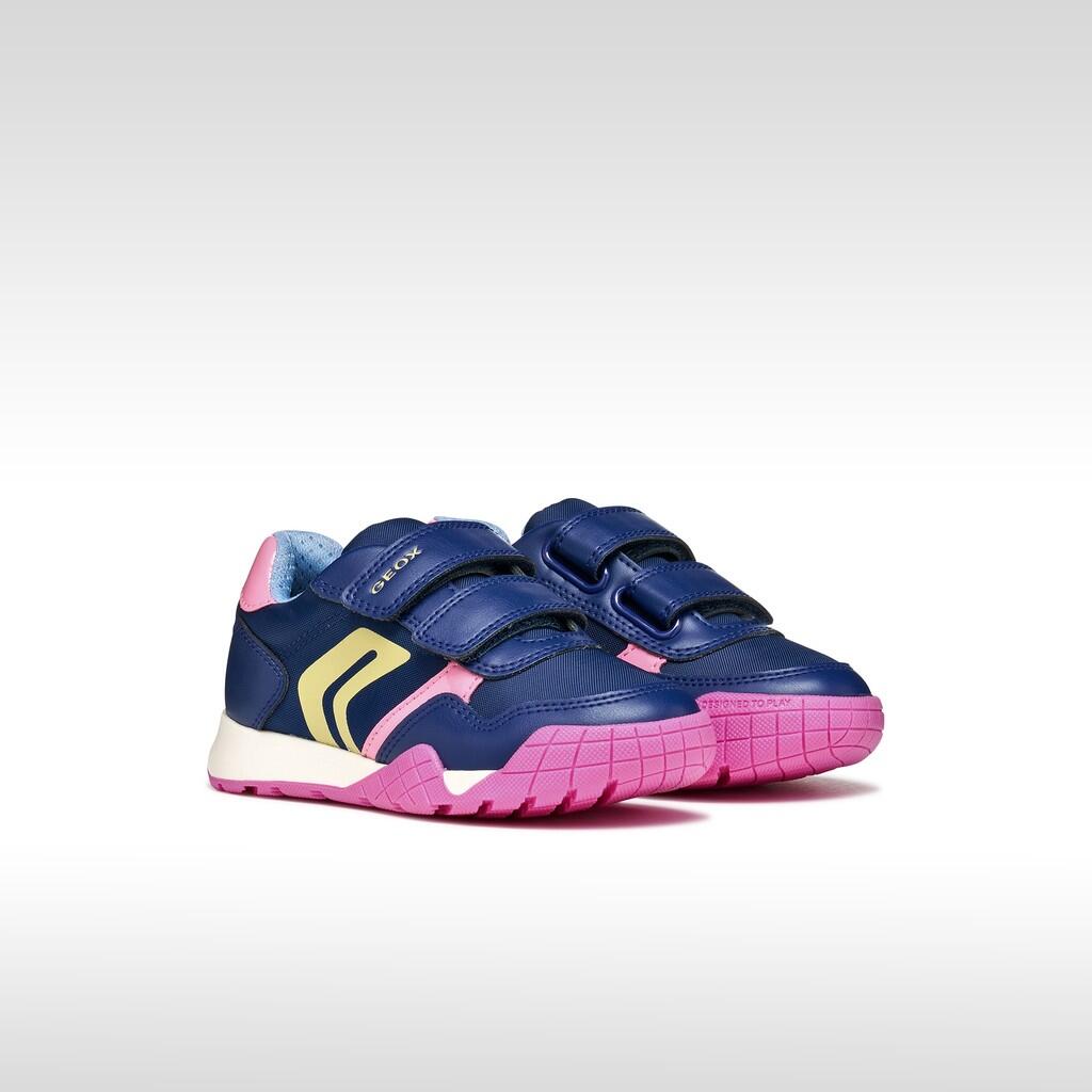 Baskets Fille RANN-E GIRL Bleu Roi Foncé/Rose 3/7