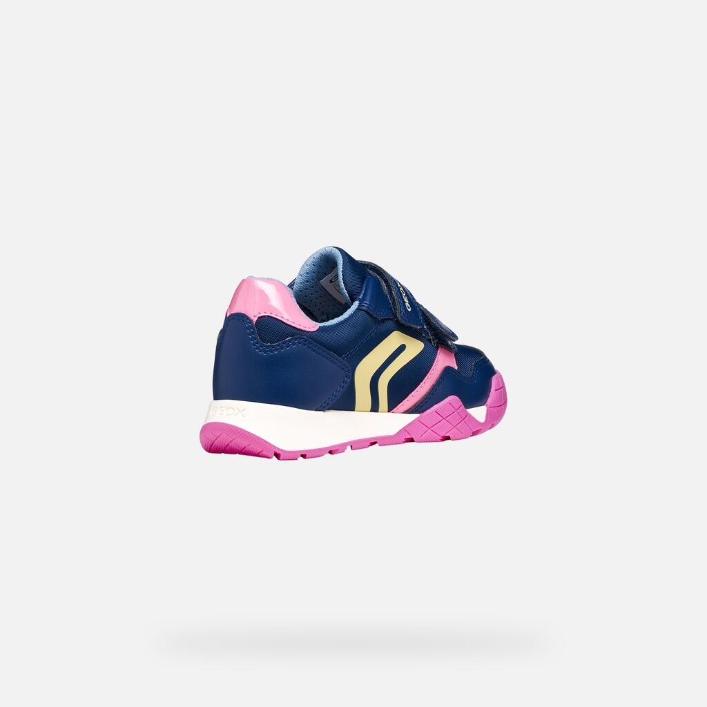 Baskets Fille RANN-E GIRL Bleu Roi Foncé/Rose 6/7