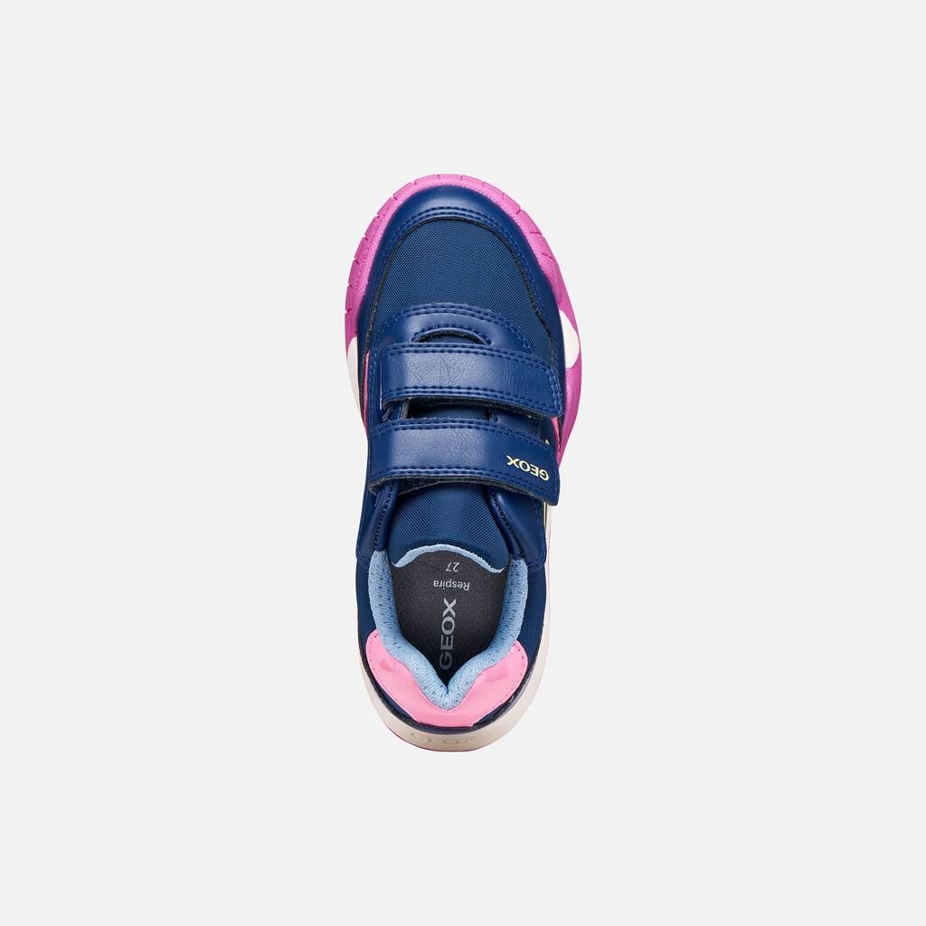 Baskets Fille RANN-E GIRL Bleu Roi Foncé/Rose 7/7