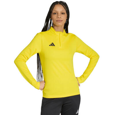 Adidas dames sweatshirt training top geel - regular fit, fleece voering