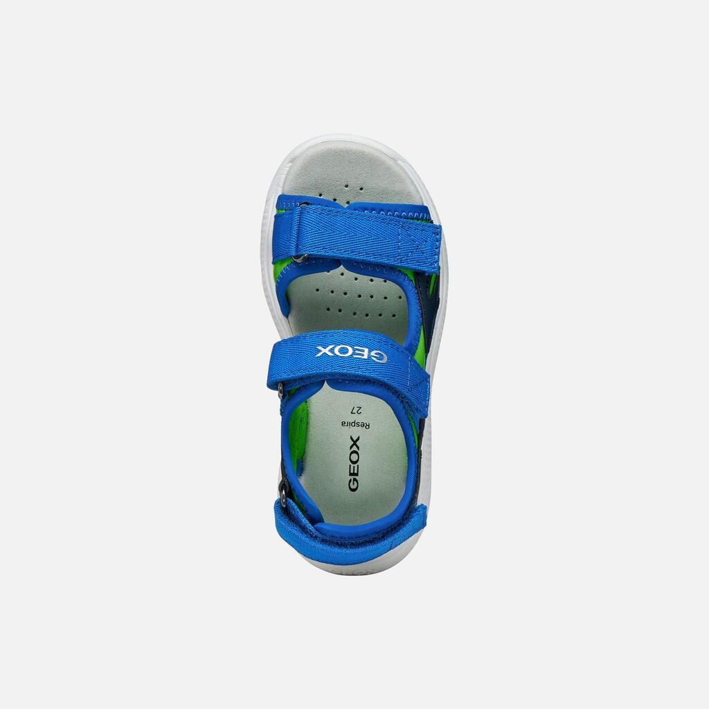 Sandales Garçon J SANDAL SPLUSH BOY Bleu Roi/Vert 7/7