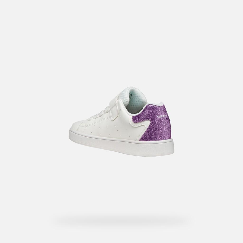 Baskets Fille J ECLYPER GIRL Blanc/Lilas 5/7