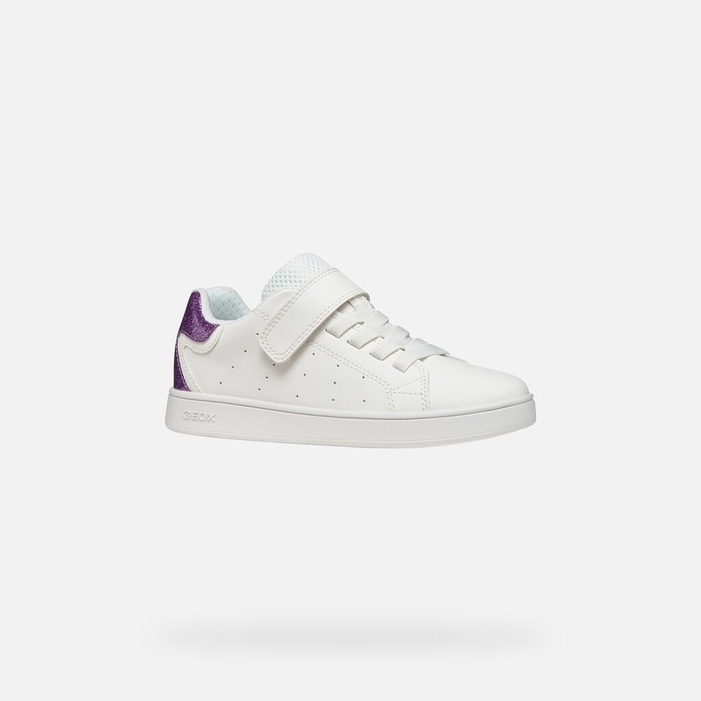 Baskets Fille J ECLYPER GIRL Blanc/Lilas 4/7
