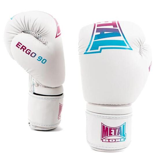 Gants de boxe Metal Boxe Ergo90 Miami Vibe Blanc 16 oz